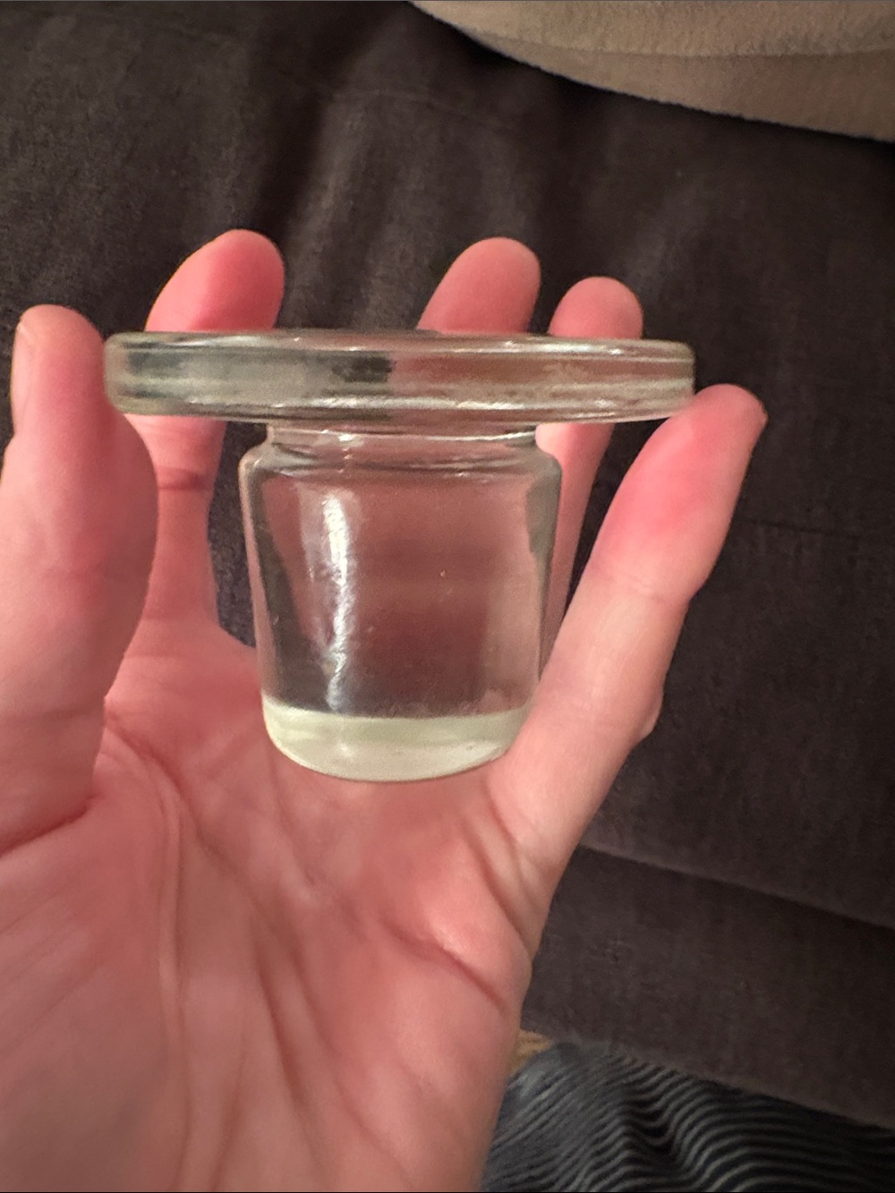 Vintage Clear Glass Bottle Stopper - Picture 4 of 5